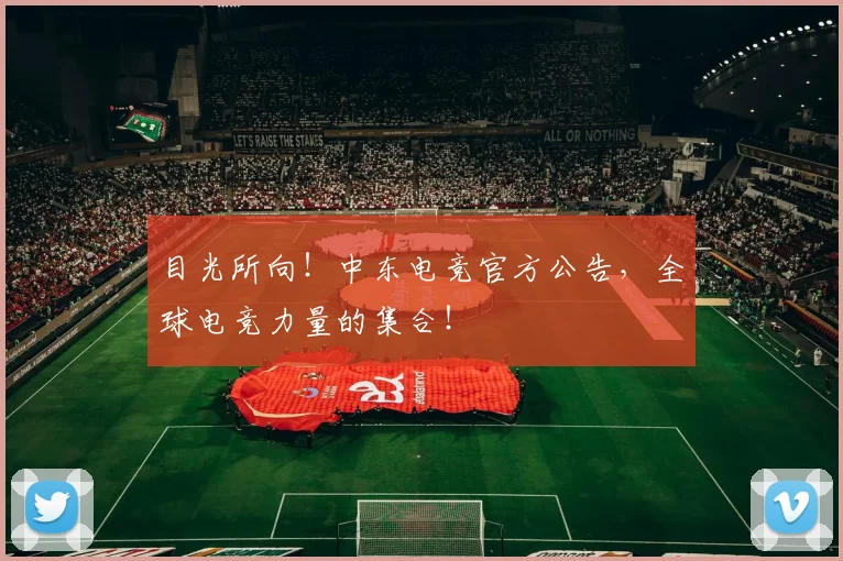 目光所向！中东电竞官方公告，全球电竞力量的集合！