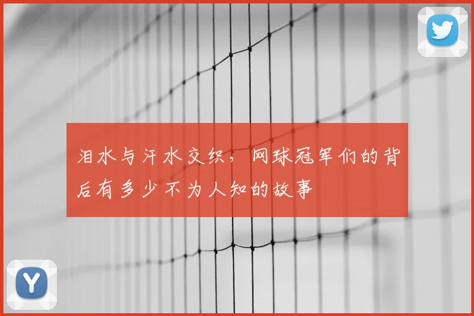 泪水与汗水交织，网球冠军们的背后有多少不为人知的故事